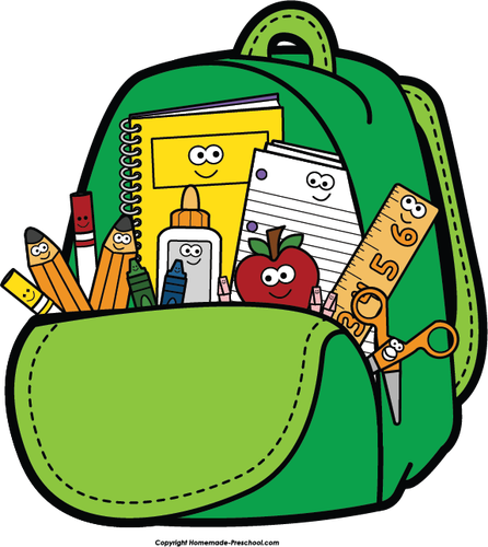 backpack and supplies
